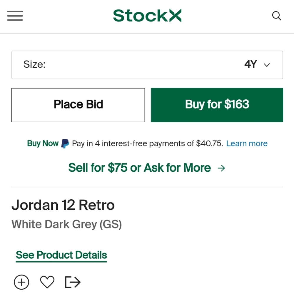 Air Jordan Retro 12 (GS) White Dark Grey - Picture 10 of 10